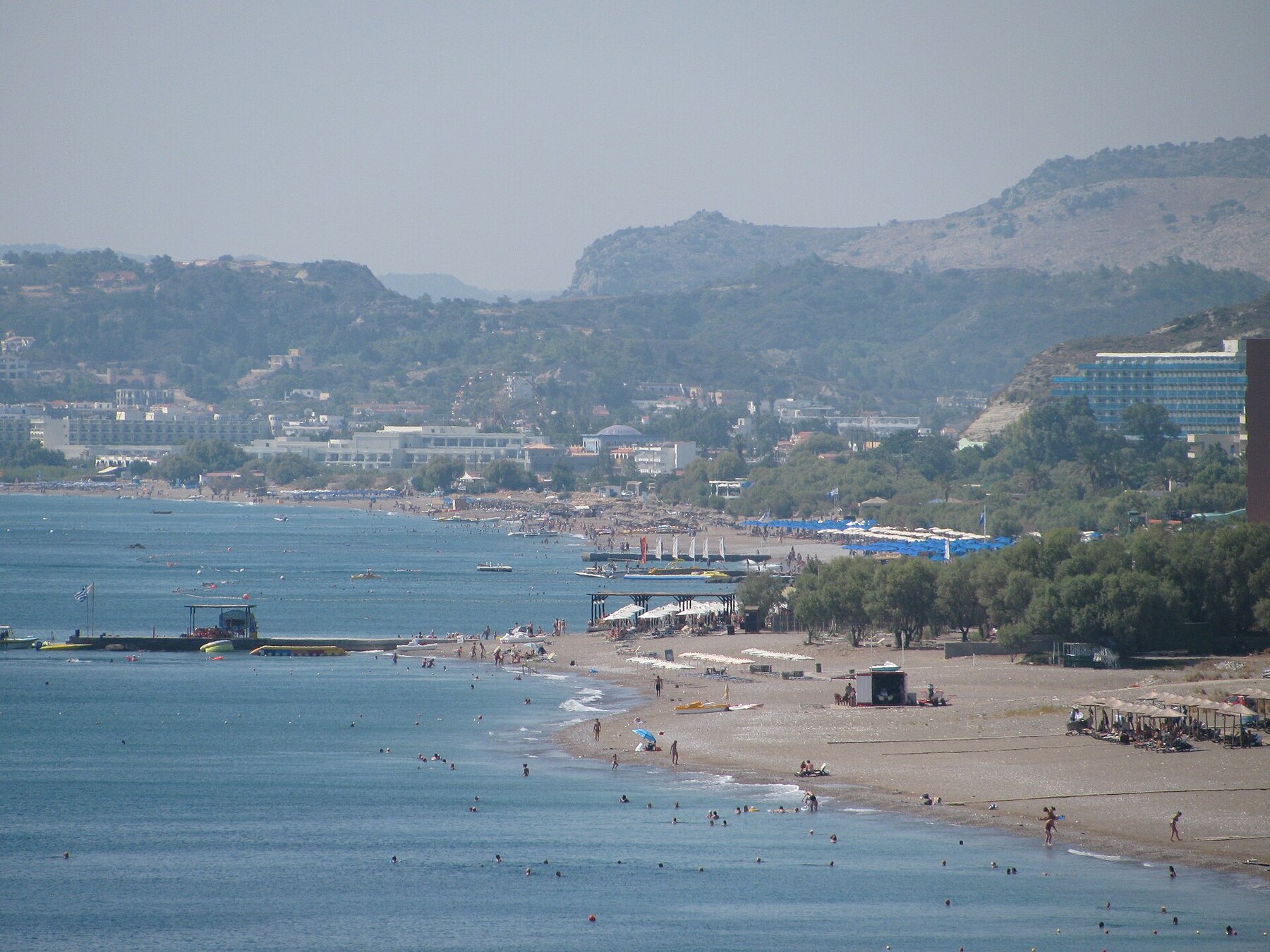 Faliraki beach как курорт-база Rhodes